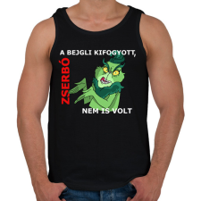 PRINTFASHION A bejgli kifogyott, zserbó nem is volt - Férfi atléta - Fekete atléta, trikó