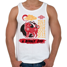 PRINTFASHION A bivaly éve - Férfi atléta - Fehér