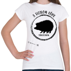 PRINTFASHION A bizalom köre - Sündisznóm (fekete) - Női póló - Fehér