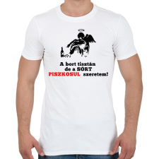 PRINTFASHION a bort tisztán - Férfi póló - Fehér férfi póló