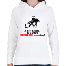 PRINTFASHION a bort tisztán - Női kapucnis pulóver - Fehér