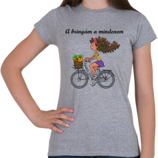 PRINTFASHION A bringám - Női póló - Sport szürke