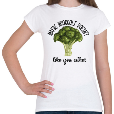 PRINTFASHION A brokkoli se szeret téged - Női póló - Fehér női póló