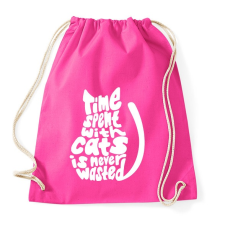 PRINTFASHION A cicákkal eltöltött idő - Sportzsák, Tornazsák - Fukszia tornazsák