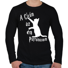 PRINTFASHION A Cicám az én Patrónusom - Férfi hosszú ujjú póló - Fekete férfi póló