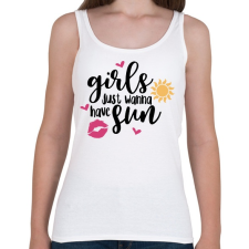 PRINTFASHION A csajok napsütésre vágynak - Női atléta - Fehér női trikó