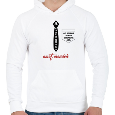 PRINTFASHION A csapatmunka - Férfi kapucnis pulóver - Fehér