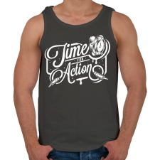 PRINTFASHION A cselekvés ideje! - Férfi atléta - Sötétszürke atléta, trikó