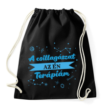 PRINTFASHION A csillagászat az én terápiám - Sportzsák, Tornazsák - Fekete tornazsák