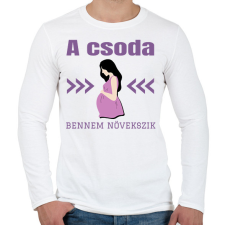 PRINTFASHION A csoda bennem növekszik - Férfi hosszú ujjú póló - Fehér férfi póló