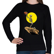 PRINTFASHION A csontok királya - Női pulóver - Fekete női pulóver, kardigán