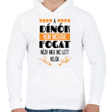 PRINTFASHION A dínók nem mostak fogat - Férfi kapucnis pulóver - Fehér