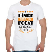 PRINTFASHION A dínók nem mostak fogat - Férfi póló - Fehér férfi póló