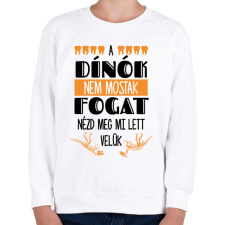 PRINTFASHION A dínók nem mostak fogat - Gyerek pulóver - Fehér gyerek pulóver, kardigán