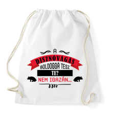 PRINTFASHION A disznóvágás boldoggá tesz - Sportzsák, Tornazsák - Fehér tornazsák