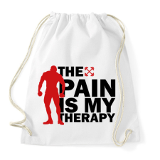 PRINTFASHION A fájdalom az én terápiám - Sportzsák, Tornazsák - Fehér tornazsák