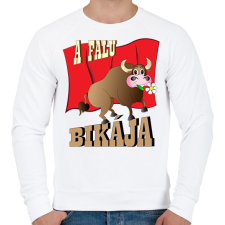 PRINTFASHION A falu bikája - Férfi pulóver - Fehér férfi pulóver, kardigán