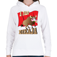 PRINTFASHION A falu bikája - Női kapucnis pulóver - Fehér