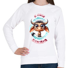 PRINTFASHION A falu bikája - Női pulóver - Fehér