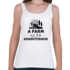 PRINTFASHION A farm az én konditermem - Női atléta - Fehér