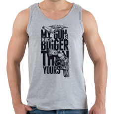 PRINTFASHION a fegyverem sokkal nagyobb, mint a tiéd - Férfi atléta - Sport szürke