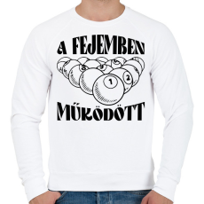 PRINTFASHION A fejemben működött - Férfi pulóver - Fehér