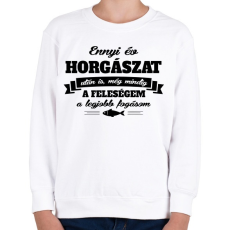 PRINTFASHION A feleségem a legjobb fogásom - Gyerek pulóver - Fehér