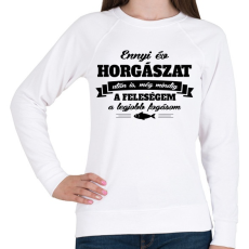 PRINTFASHION A feleségem a legjobb fogásom - Női pulóver - Fehér