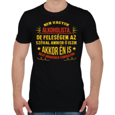 PRINTFASHION A feleségem alkoholista - Férfi póló - Fekete