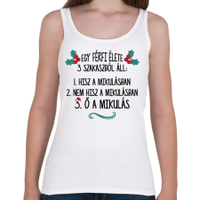 PRINTFASHION A férfi élete - Mikulás - Női atléta - Fehér női trikó