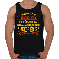 PRINTFASHION A férjem alkoholista - Férfi atléta - Fekete