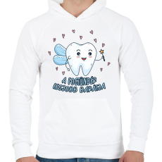 PRINTFASHION A fogtündér barátja - Férfi kapucnis pulóver - Fehér