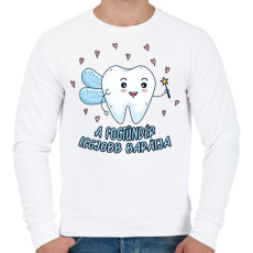 PRINTFASHION A fogtündér barátja - Férfi pulóver - Fehér