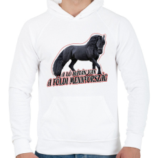 PRINTFASHION A földi mennyország - Férfi kapucnis pulóver - Fehér