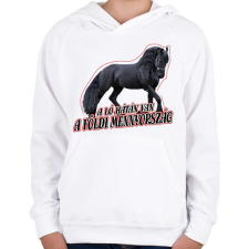 PRINTFASHION A földi mennyország - Gyerek kapucnis pulóver - Fehér gyerek pulóver, kardigán