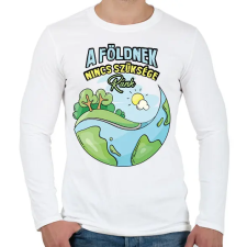 PRINTFASHION A földnek nincs szüksége ránk - Férfi hosszú ujjú póló - Fehér férfi póló