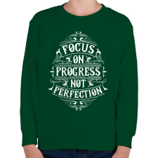 PRINTFASHION A folyamatra koncentrálj... - Gyerek pulóver - Sötétzöld gyerek pulóver, kardigán