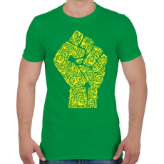 PRINTFASHION A forradalom keze - Férfi póló - Zöld