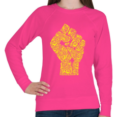 PRINTFASHION A forradalom keze - Női pulóver - Fukszia