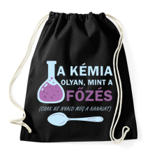 PRINTFASHION A főzés olyan, mint a kémia - Sportzsák, Tornazsák - Fekete tornazsák