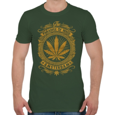 PRINTFASHION A fű városa - Férfi póló - Katonazöld férfi póló