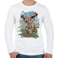 PRINTFASHION A fülszarvú - Férfi hosszú ujjú póló - Fehér férfi póló