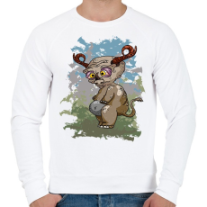 PRINTFASHION A fülszarvú - Férfi pulóver - Fehér