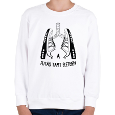 PRINTFASHION A futás tart életben - Gyerek pulóver - Fehér gyerek pulóver, kardigán