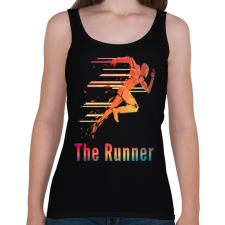 PRINTFASHION A futó - Női atléta - Fekete női trikó