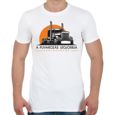 PRINTFASHION A fuvarozás legjobbja - kamionsofőr - Férfi póló - Fehér férfi póló