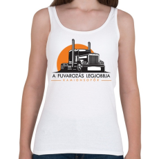 PRINTFASHION A fuvarozás legjobbja - kamionsofőr - Női atléta - Fehér