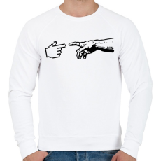 PRINTFASHION A gépek teremtése - Férfi pulóver - Fehér
