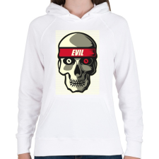 PRINTFASHION A gonosz - Női kapucnis pulóver - Fehér női pulóver, kardigán