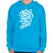 PRINTFASHION A gonoszak tesznek híressé - Gyerek kapucnis pulóver - Azúrkék gyerek pulóver, kardigán